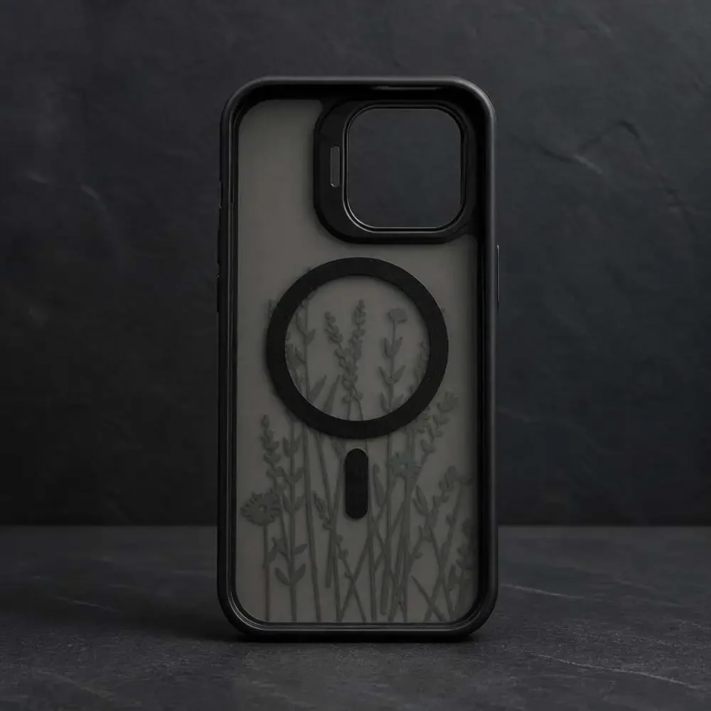 Soft TPU PC Back Slim Shockproof Matte Case for iPhone 14 Pro Max, Floral